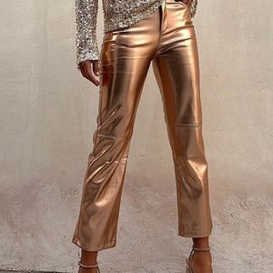 Beautiful gold leather pants! NWT’s Sz M